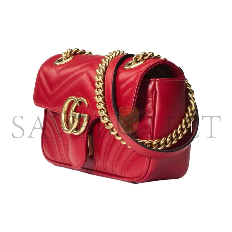 GUCCI GG MARMONT MATELASSÉ MINI BAG ‎446744 (22*13*6cm)